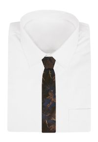 Męski Krawat - Brązowy w Kwiaty - Alties. Kolor: beżowy, wielokolorowy, brązowy. Materiał: tkanina. Wzór: kwiaty. Styl: elegancki, wizytowy #5