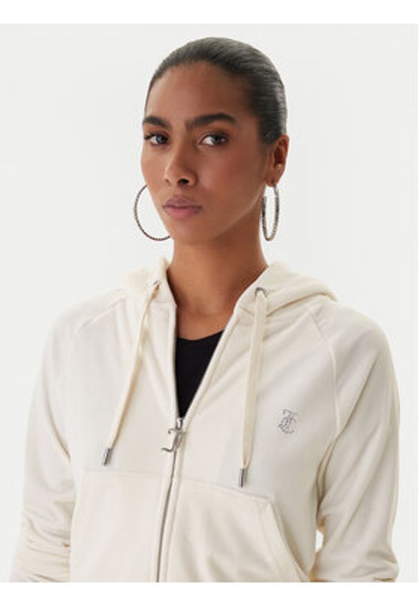 Juicy Couture Bluza Madison JCWAS225306 Beżowy Slim Fit. Kolor: beżowy. Materiał: syntetyk