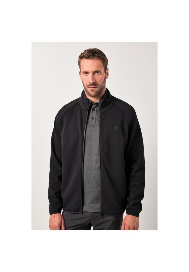 JAY-PI - Męska Bluza rozpinana FLEXNAMIC® golf materiał scuba do rozm. 7XL. Typ kołnierza: golf. Kolekcja: plus size. Kolor: czarny. Materiał: elastan, bawełna, poliester, materiał. Sport: golf