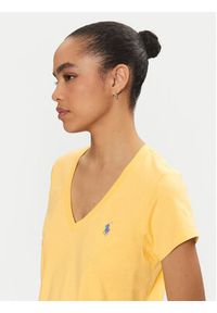 Polo Ralph Lauren T-Shirt 211902403014 Żółty Regular Fit. Typ kołnierza: polo. Kolor: żółty. Materiał: bawełna #3