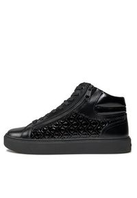 Calvin Klein Sneakersy High Top Lace Up W/Zip Mono HM0HM01276 Czarny. Kolor: czarny. Materiał: skóra