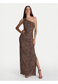 Swing Sukienka wieczorowa 5AI16600 Beżowy Slim Fit. Kolor: beżowy. Materiał: syntetyk. Styl: wizytowy #1