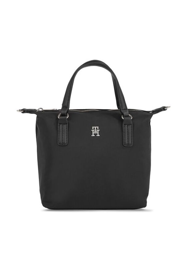 TOMMY HILFIGER - Tommy Hilfiger Torebka Poppy Th Small Tote AW0AW15640 Czarny. Kolor: czarny