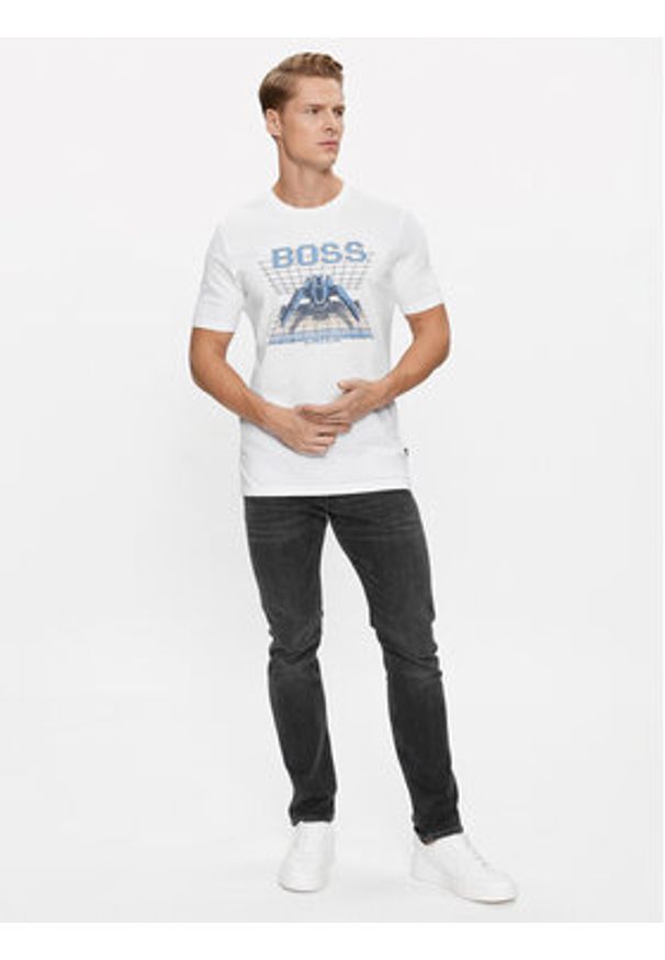 BOSS T-Shirt Teenter 50503551 Biały Regular Fit. Kolor: biały. Materiał: bawełna