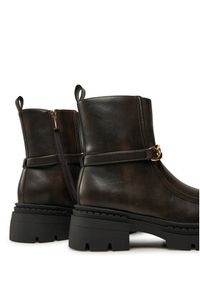 TwinSet - TWINSET Botki 242TGT110 Brązowy. Kolor: brązowy. Materiał: skóra #7