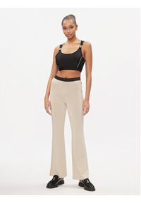 Liu Jo Sport Spodnie materiałowe TA4011 MS014 Beżowy Bootcut Fit. Kolor: beżowy. Materiał: wiskoza. Styl: sportowy #2