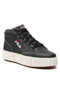 Fila Sneakersy Sandblast Mid Wmn FFW0187.80010 Czarny. Kolor: czarny. Materiał: skóra