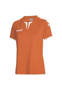 Koszulka sportowa z krótkim rękawem damska Hummel Core Womens SS Jersey. Kolor: pomarańczowy. Materiał: jersey. Długość rękawa: krótki rękaw. Długość: krótkie