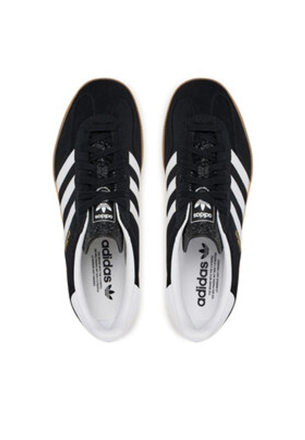 Adidas - adidas Sneakersy Gazelle Indoor JI2060 Czarny. Kolor: czarny. Materiał: skóra, zamsz. Model: Adidas Gazelle