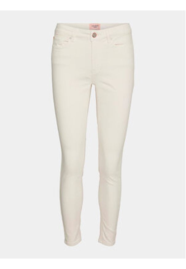 Vero Moda Jeansy Flash 10307571 Écru Skinny Fit