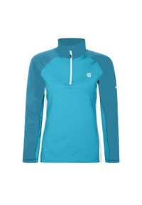 DARE 2B - Damska bluza narciarska z suwakiem Involved II. Kolor: wielokolorowy, turkusowy, niebieski. Materiał: poliester, elastan. Sport: narciarstwo