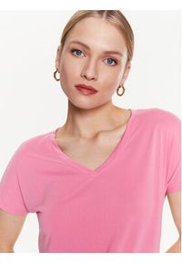 Moss Copenhagen T-Shirt 17627 Różowy Basic Fit. Kolor: różowy #4