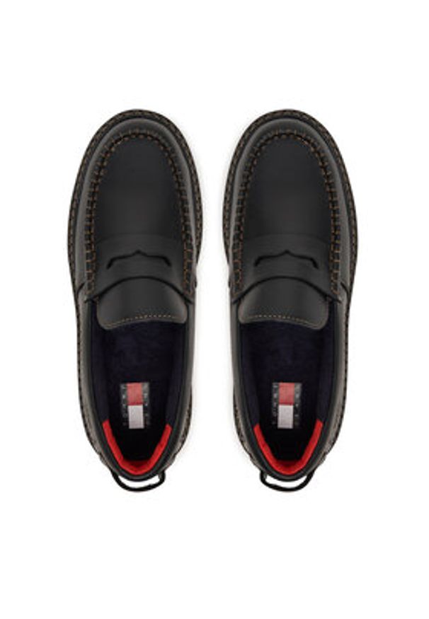 Tommy Jeans Loafersy Archive '01 Loafer Leather EN0EN03005 Czarny. Kolor: czarny. Materiał: skóra