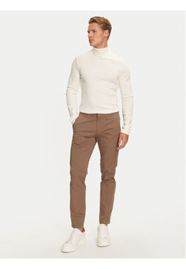 Marc O'Polo Chinosy 428 0189 10230 Beżowy Slim Fit. Kolor: beżowy. Materiał: bawełna