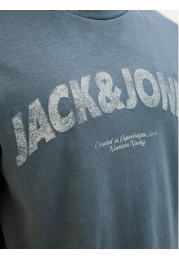 Jack & Jones T-Shirt Almeria 12276962 Niebieski Regular Fit. Kolor: niebieski. Materiał: bawełna