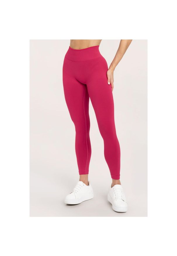 GYM GLAMOUR - Legginsy fitness damskie Gym Glamour flexible 2.0. Kolor: czerwony. Sport: fitness