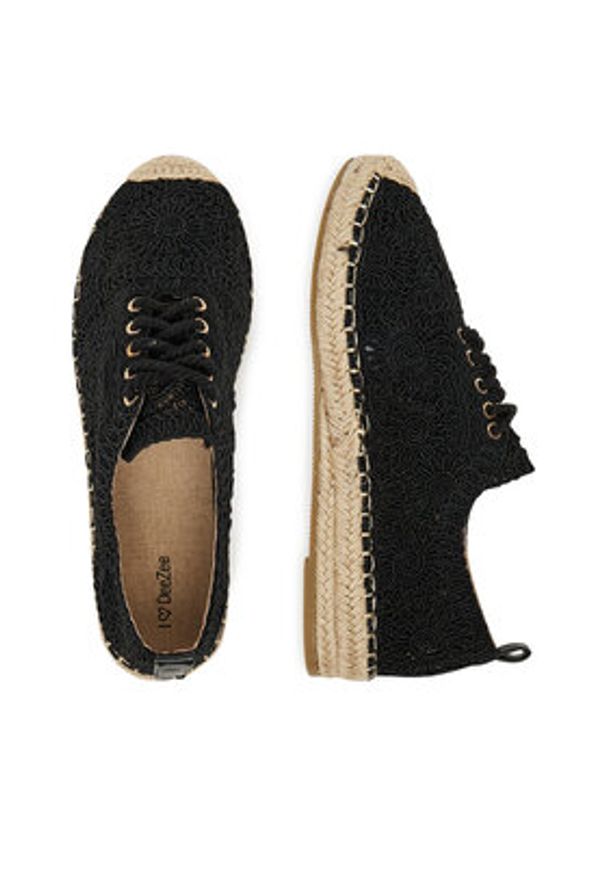 DeeZee Espadryle 3H33549-1 Czarny. Kolor: czarny. Materiał: materiał