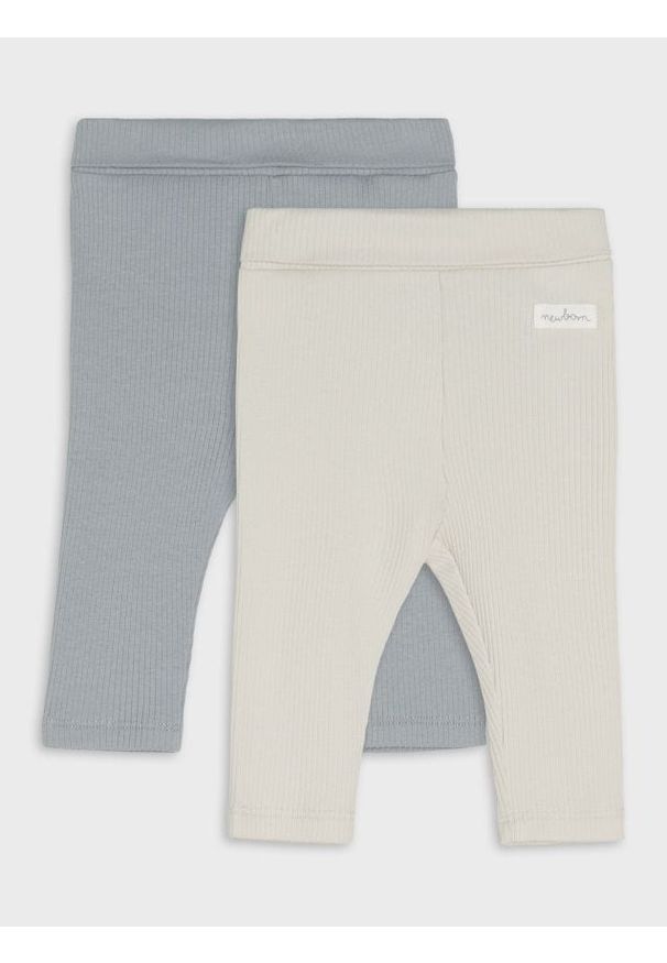 Sinsay - Prążkowane legginsy 2 pack - szary. Kolor: szary. Materiał: prążkowany