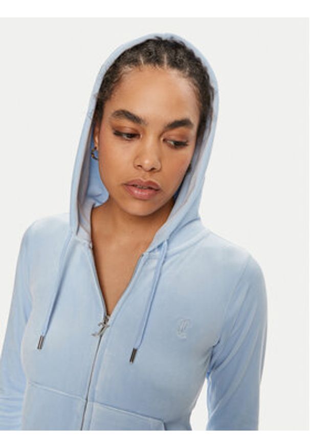 Juicy Couture Bluza Robertson JCAP176 Błękitny Slim Fit. Kolor: niebieski. Materiał: syntetyk