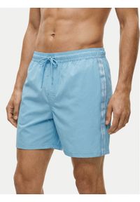 Calvin Klein Swimwear Szorty kąpielowe LV00N61002 Błękitny Regular Fit. Kolor: niebieski. Materiał: syntetyk #1