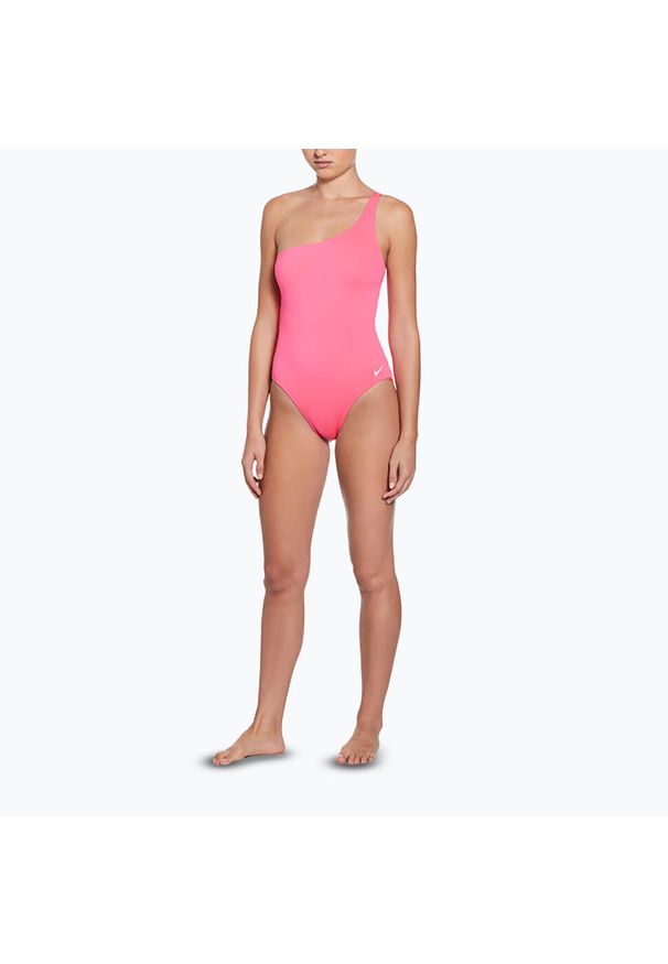Strój pływacki jednoczęściowy damski Nike Essential Asymmetrical. Kolor: różowy