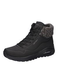 skechers - Buty do chodzenia damskie Skechers Uno Rugged Darling. Wysokość cholewki: za kostkę. Kolor: czarny. Materiał: materiał, syntetyk. Szerokość cholewki: normalna. Sport: turystyka piesza