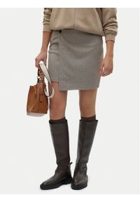 Vero Moda Spódnica mini Kawi 10319663 Beżowy Regular Fit. Kolor: beżowy. Materiał: syntetyk #1
