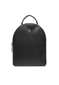 TOMMY HILFIGER - Tommy Hilfiger Plecak Th Refined Backpack AW0AW15722 Czarny. Kolor: czarny. Materiał: skóra