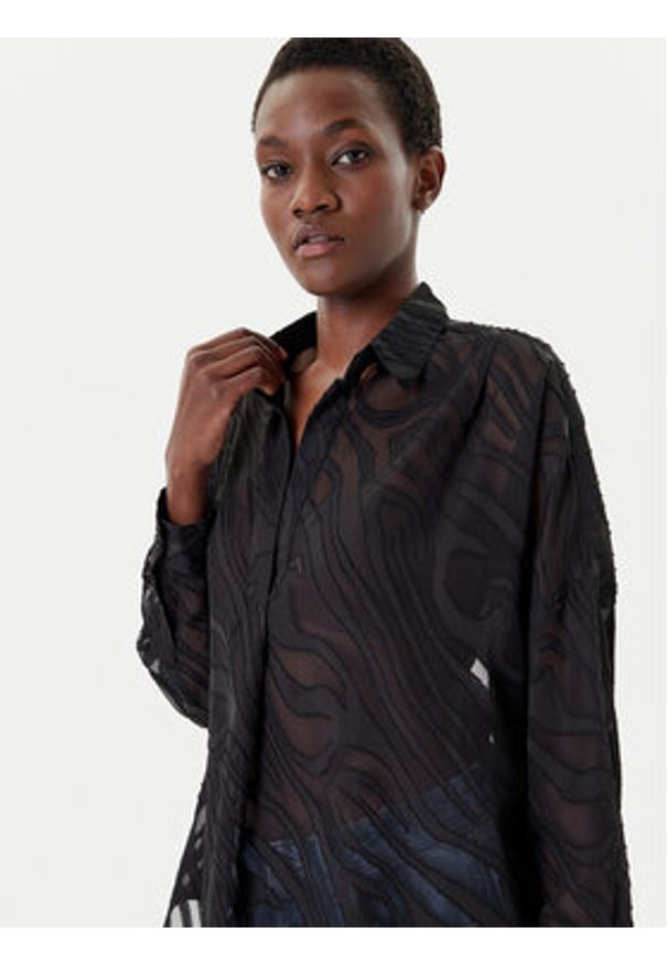 French Connection Bluzka 72NZR Czarny Relaxed Fit. Kolor: czarny. Materiał: syntetyk