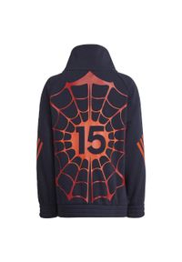 Bluza dziecięca Adidas Marvel Spider-Man Cover-Up dresowa. Kolor: niebieski, pomarańczowy, wielokolorowy. Materiał: bawełna, poliester. Wzór: motyw z bajki