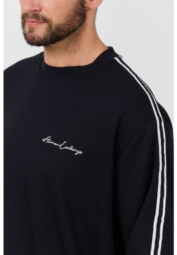 Armani Exchange - ARMANI EXCHANGE Granatowa męska bluza, Rozmiar M. Kolor: niebieski