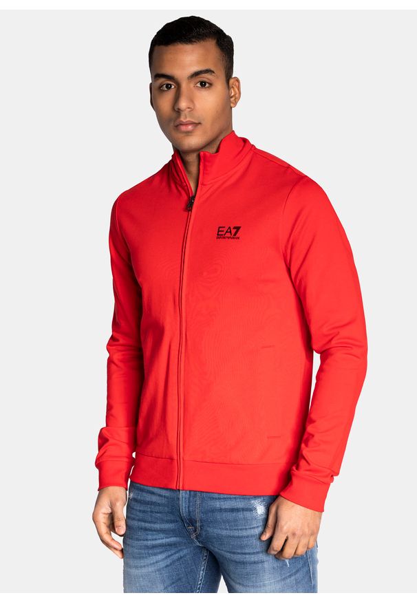 Bluza męska czerwona EA7 Emporio Armani 8NPM01 PJ05Z 1451. Kolor: czerwony. Styl: sportowy