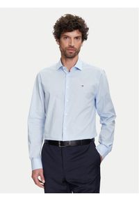 TOMMY HILFIGER - Tommy Hilfiger Koszula MW0MW38347 Błękitny Slim Fit. Kolor: niebieski. Materiał: bawełna #1
