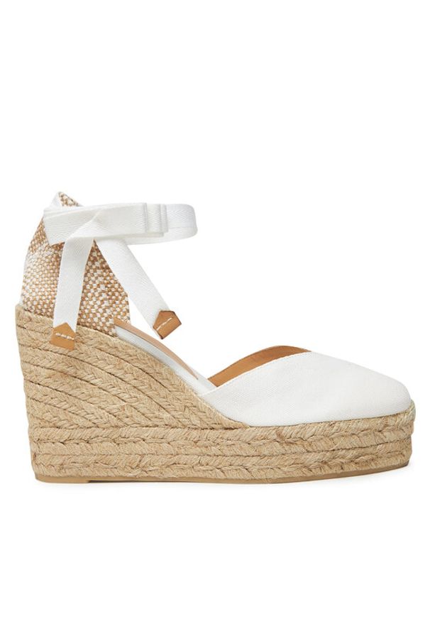 Castañer Espadryle Chiara/8ED/001 020992 Biały. Kolor: biały. Materiał: materiał