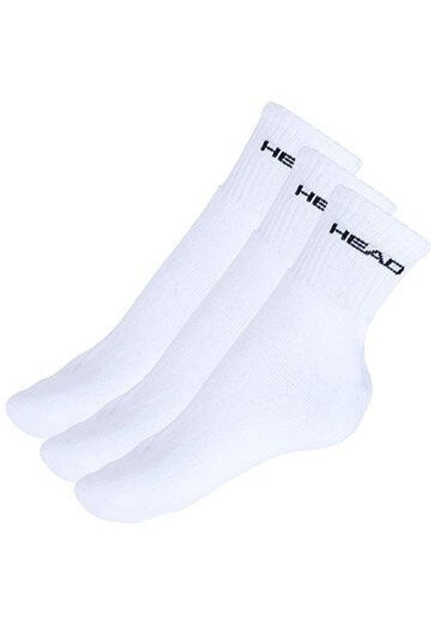 Head - Krótkie Białe Skarpetki Unisex - 3 Pary, Rozmiar 43-46. Kolor: biały. Materiał: poliester, elastan, poliamid, bawełna
