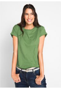 bonprix - Shirt boxy, krótki rękaw. Kolor: zielony. Długość rękawa: krótki rękaw. Długość: krótkie #1