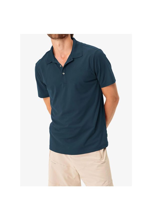 Koszulka polo męska Vaude Essential Polo Shirt. Typ kołnierza: polo. Kolor: zielony