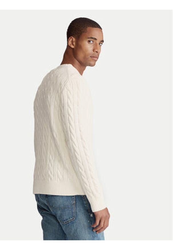 Polo Ralph Lauren Sweter 710775885024 Écru Regular Fit. Typ kołnierza: polo. Materiał: bawełna