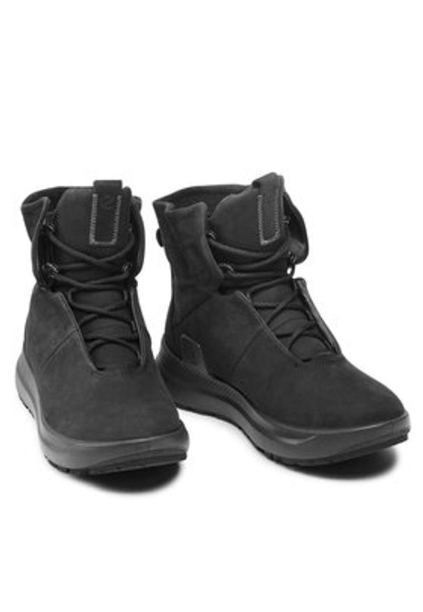 ecco - ECCO Trzewiki Solice 42011301001 Czarny. Kolor: czarny. Materiał: nubuk, skóra