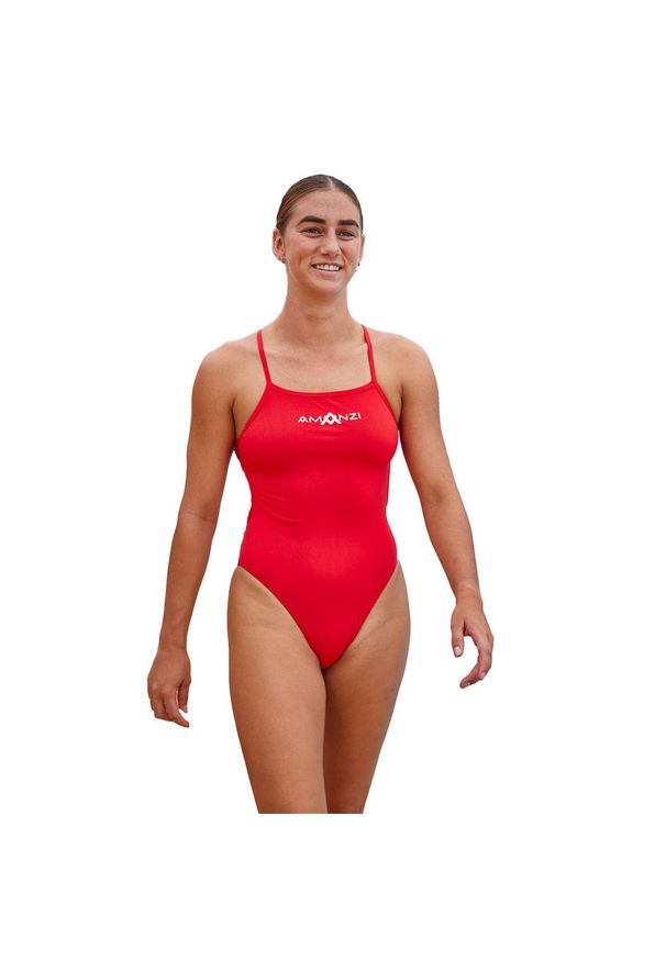 AMANZI - Amanzi Blaze Kostium Kąpielowy Z Wiązaniem Na Plecach – Czerwony – Rozmiar 36. Kolor: czerwony