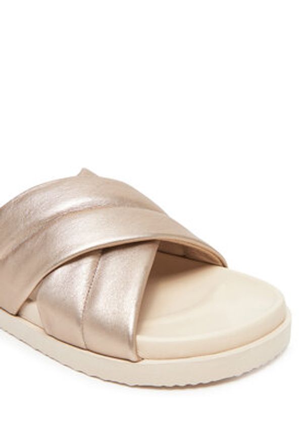 HÖGL Klapki Tessa 9-100821 Złoty. Kolor: złoty. Materiał: skóra