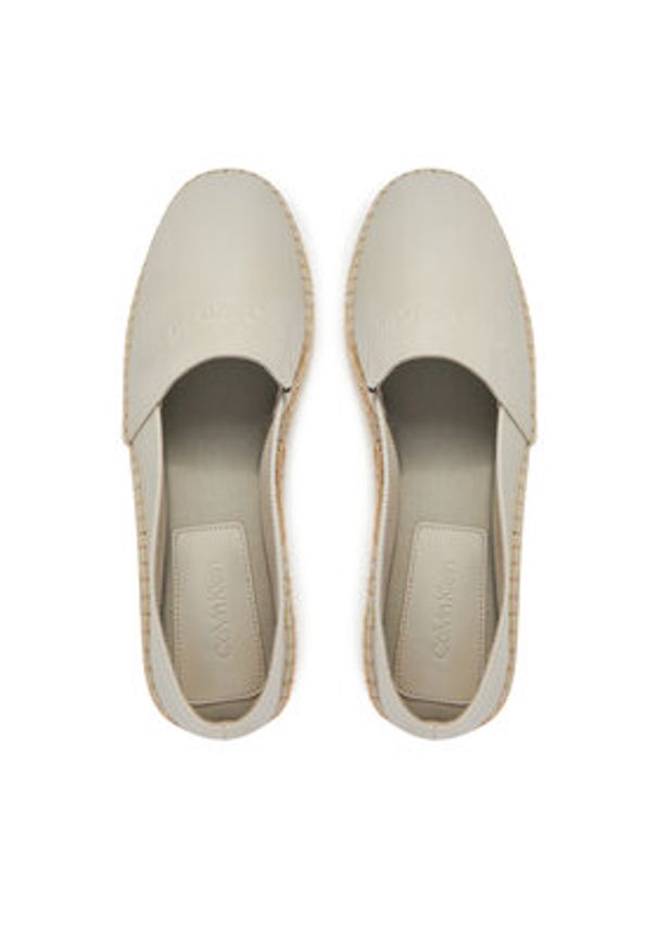 Calvin Klein Espadryle Espadrille Lth HM0HM01882 Szary. Kolor: szary. Materiał: skóra