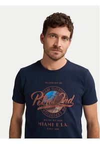 Petrol Industries T-Shirt M-1050-TSR602 Granatowy Regular Fit. Kolor: niebieski. Materiał: bawełna