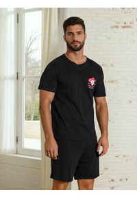 Sinsay - Piżama dwuczęściowa z nadrukiem - czarny. Kolor: czarny. Wzór: nadruk #1