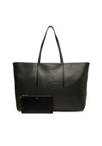 Calvin Klein Torebka Emblem Aop Large Tote W/ Pouch LV04F3364G Czarny. Kolor: czarny. Materiał: skórzane #4
