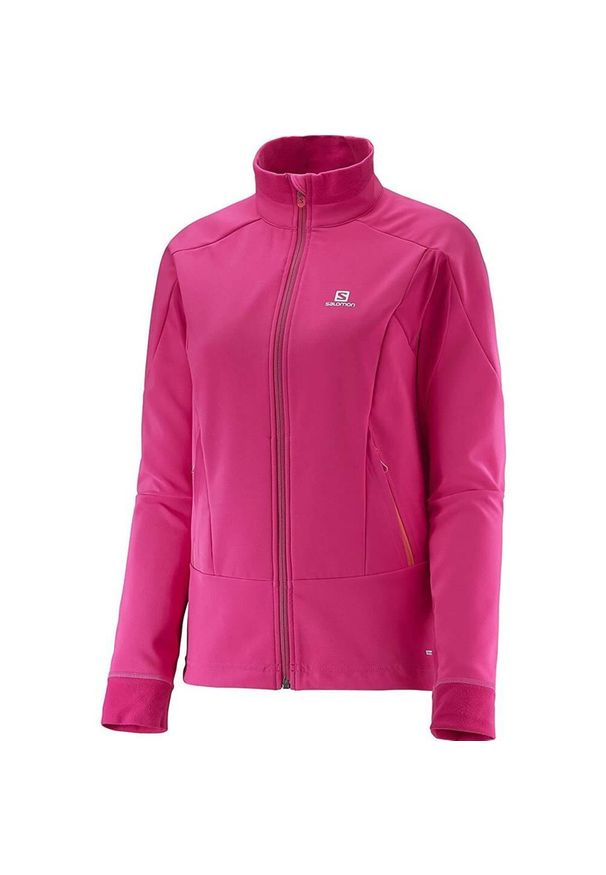 salomon - Kurtka softshell damska Salomon Momemtum techniczna. Kolor: różowy. Materiał: softshell. Sport: turystyka piesza