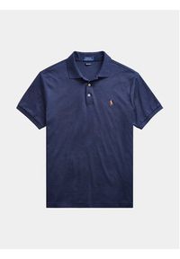 Polo Ralph Lauren Polo 710704319033 Granatowy Custom Slim Fit. Typ kołnierza: polo. Kolor: niebieski. Materiał: bawełna #6