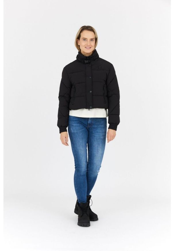 Invicta - INVICTA Czarna puchowa kurtka damska Isidore, Rozmiar L. Kolor: czarny. Materiał: puch