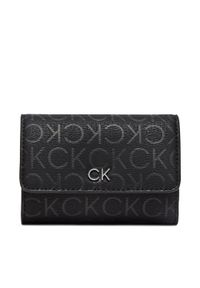 Calvin Klein Mały Portfel Damski Ck Daily Small Trifold Epi Mn K60K612637 Czarny. Kolor: czarny. Materiał: skóra