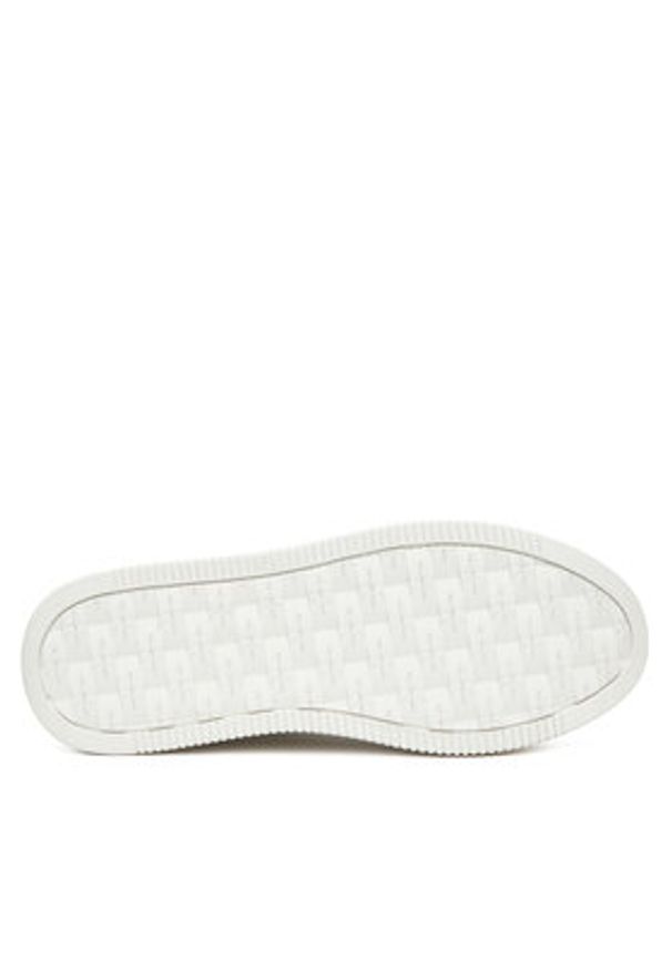 Calvin Klein Jeans Sneakersy Bold Flatf Low Lace Lth YW0YW01878 Biały. Kolor: biały. Materiał: skóra